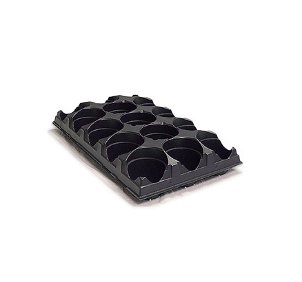 15 Pocket Tray Black for 4.0 Round - 50 per case - Carry Trays